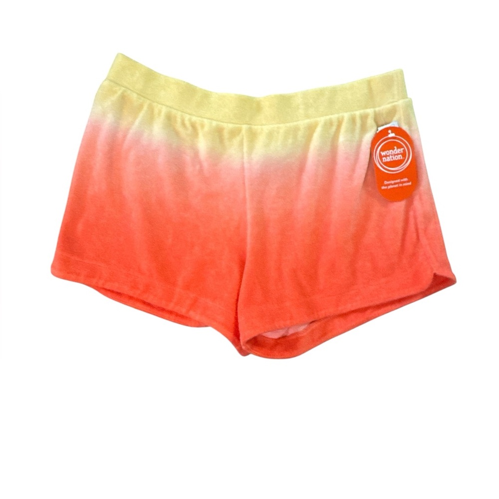 Wonder Nation Pink and Yellow Ombre Terry Cloth Summer Beach Shorts NWT Size XXL